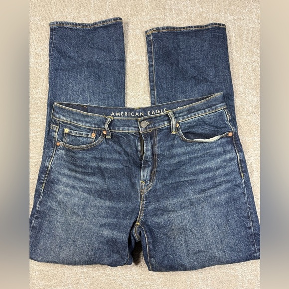 American Eagle Mens Flex Original Bootcut Casual Stretch Blue Jean Size 33x32 - Picture 1 of 7